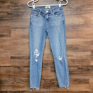 PAIGE Jeans Size 25 Verdugo Ankle Skinny Low Rise Raw Step Hem Rica